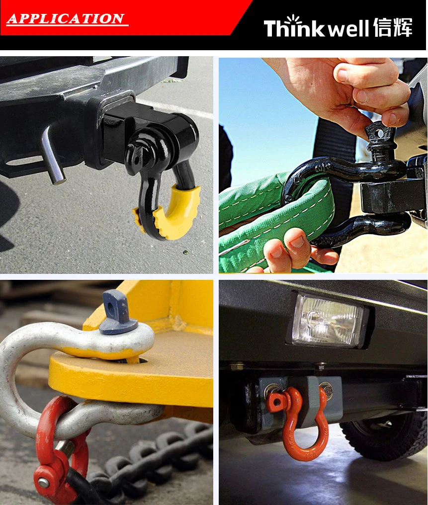 5 Ton Capacity Receiver Recovery Hitch with Bow Shackle